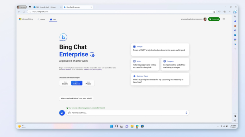 Bing Chat Enterprise: A Nova Estratégia da Microsoft na Disputa pela Liderança em IA